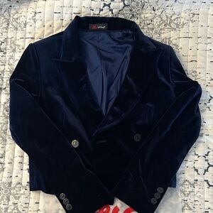 Atelier de LaHang Navy Velvet Blazer